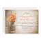 Mason jar and orange flowers wedding invitations