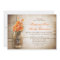 Mason jar and orange flowers wedding invitations