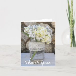 Mason Jar Bouquet Thank You Card