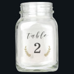 Mason Jar Centerpiece Table Number<br><div class="desc">Mason Jar Centerpiece and Table Number in one--fill it with flowers,  candy,  stones,  plants--whatever you please! Customise it to feature your table numbers for your wedding,  shower,  sweet 16,  anniversary party,  bar/bat mitzvah--any occasion!</div>