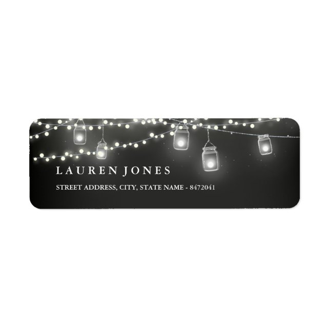Mason Jar Chalkboard Address Labels (Front)