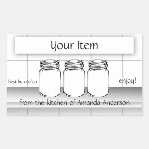 Mason Jar Custom Your Item Moden Product Label s