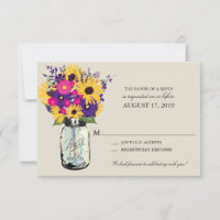 Mason Jar Daisies and Sunflowers | RSVP