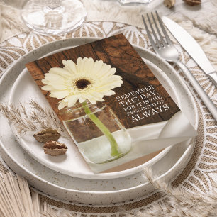 Mason Jar Daisy Country Wedding Save the Date Invitation