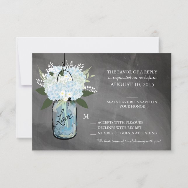 Mason Jar Floral | RSVP (Front)