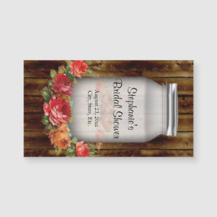 Mason Jar Flower Wreath Bridal Shower