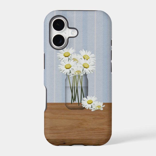 Mason Jar Of Daisies  (Back)