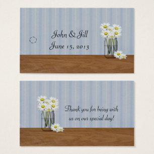 Mason Jar Of Daisies Hang Tag