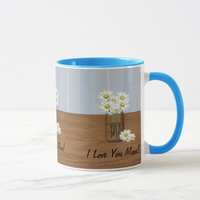 Mason Jar Of Daisies Mother's Day Mug (Right)