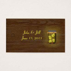 Mason Jar Of Fireflies Wedding Hang Tag