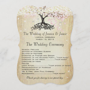 Mason Jar Pink Rose Gold Heart Leaf Tree Program Programme