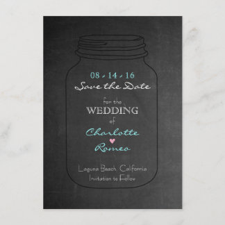Mason Jar Save the Date Invitation