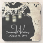 Mason Jar String Lights Vintage Tree Coasters