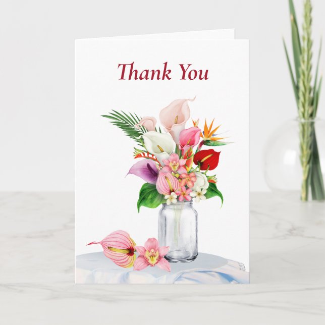 Mason Jar Thank You Card (Front)