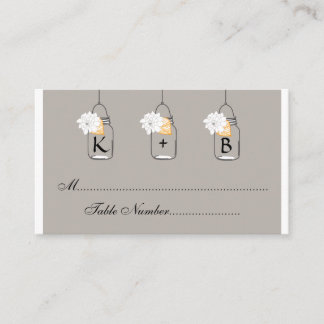 Mason Jar Wedding Seating Cards // Escort Cards