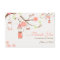 Mason Jar Wedding Thank You Card- Coral and White