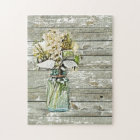 Mason jar wildflower barn wood french country