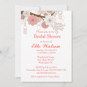 Mason Jars Bridal Shower, Baby Shower Invitations