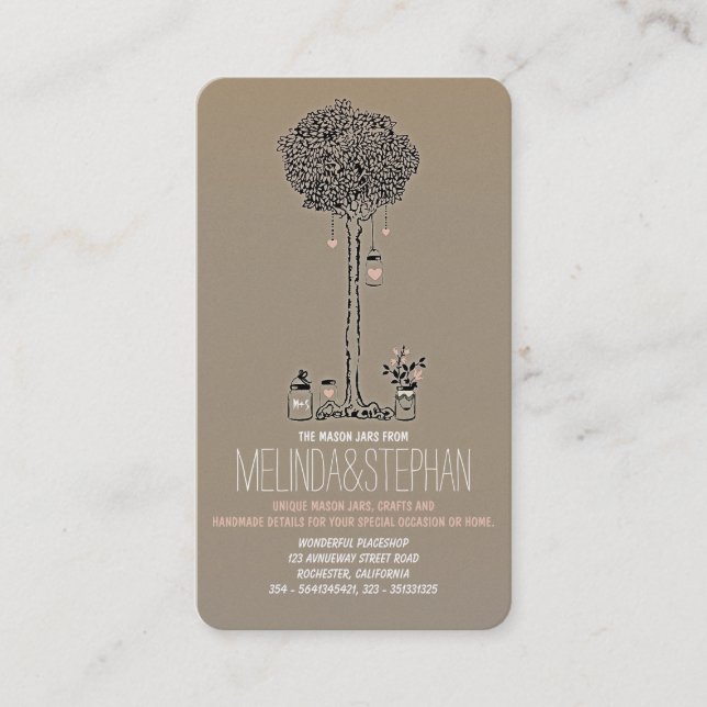 Mason Jars Business Cards (Front)