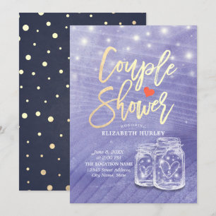 Mason Jars Couple Shower Wedding Shower Invitation