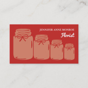 Mason Jars, Floristry Business Card