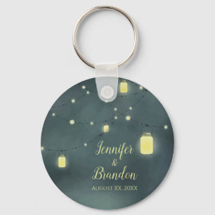 Mason Jars Summer Night Key Ring