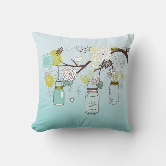 Mason Jars Tree Cushion (Front)