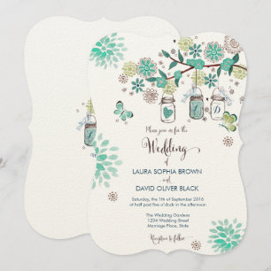Mason Jars Wedding Invitation Wedding Invitation