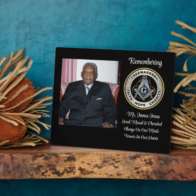 Mason  Loved, Missed & Cherished  Memorial Plaque (Side)