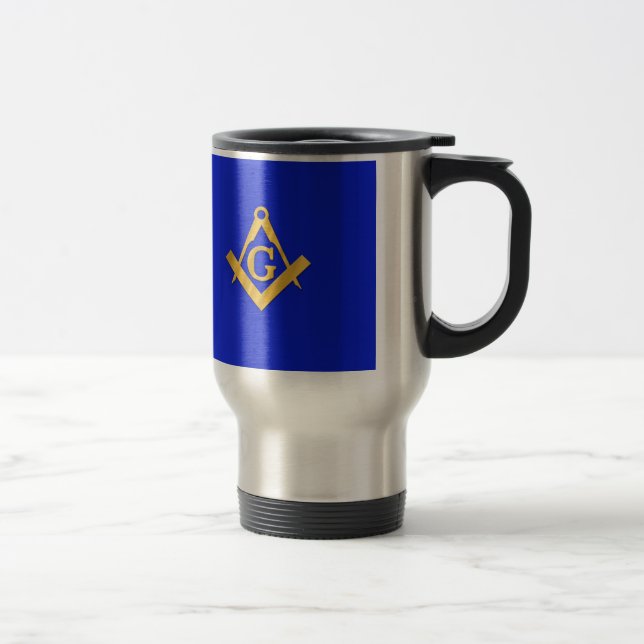 Mason - Masonic Blue Travel Mug (Right)