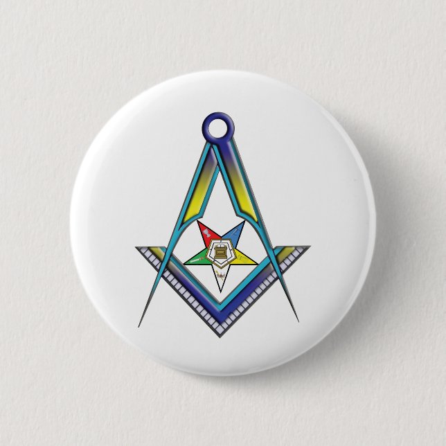 Mason OES 6 Cm Round Badge (Front)