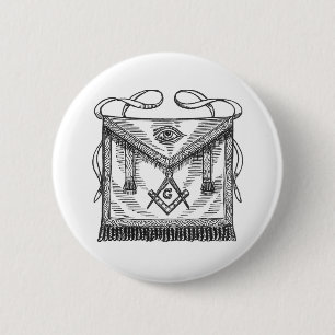 Masonic Apron 6 Cm Round Badge