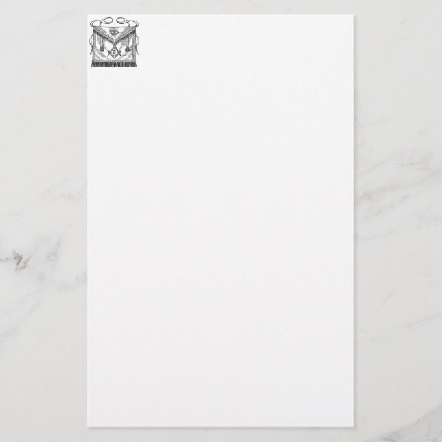 Masonic Apron Stationery (Front)