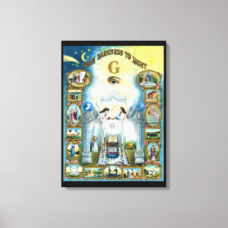 Masonic Art Canvas From Darkness to Light Print