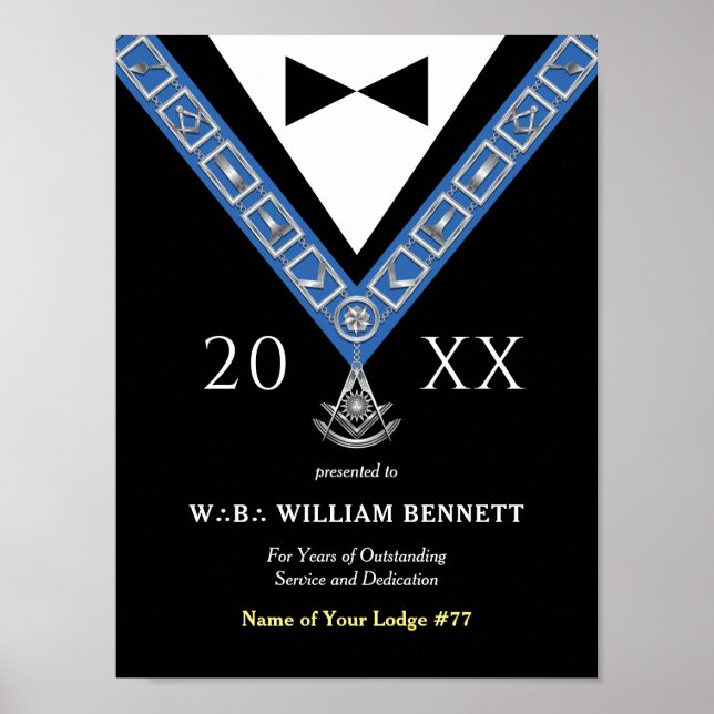 Masonic Awards | Past Master Freemason Jewels Poster (Front)