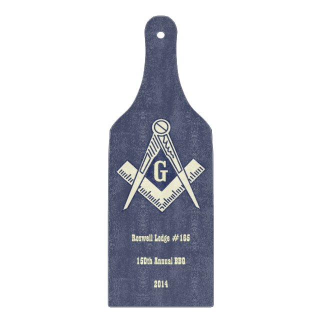 Masonic BBQ Cutting Board (Front)