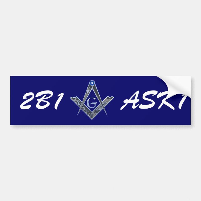 Masonic Bumper Sticker (Front)