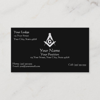 Masonic Business Card