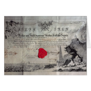 Masonic certificate, 1785