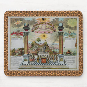Masonic Chart  (with custom border) Mouse Mat