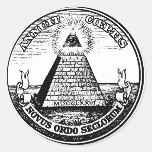 masonic classic round sticker