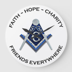 Masonic Clock Blue