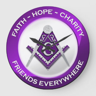 Masonic Clock Purple