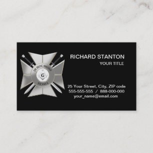 Masonic cross business card