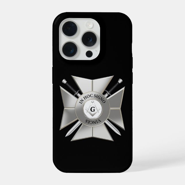 Masonic cross iPhone case (Back)