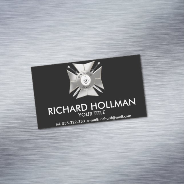 Masonic cross 	Magnetic business card (In Situ)