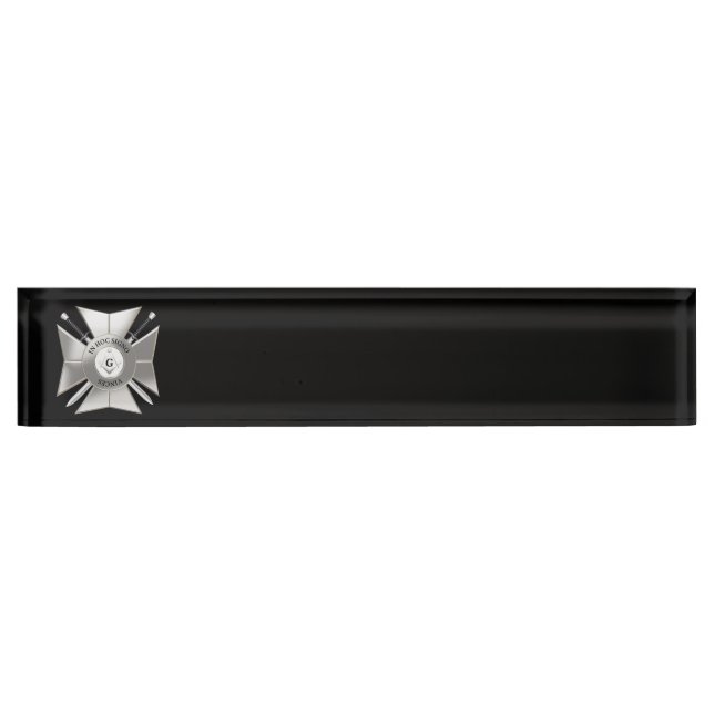 Masonic cross nameplate (Front)