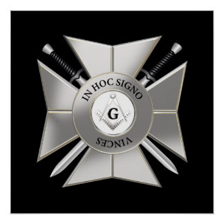 Masonic cross poster