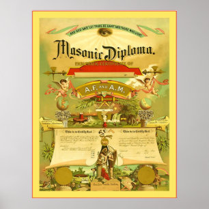 Masonic Diploma (1891) Poster