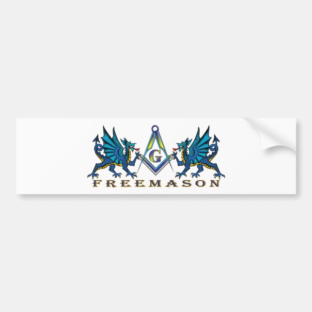 Masonic dragons bumper sticker (Front)